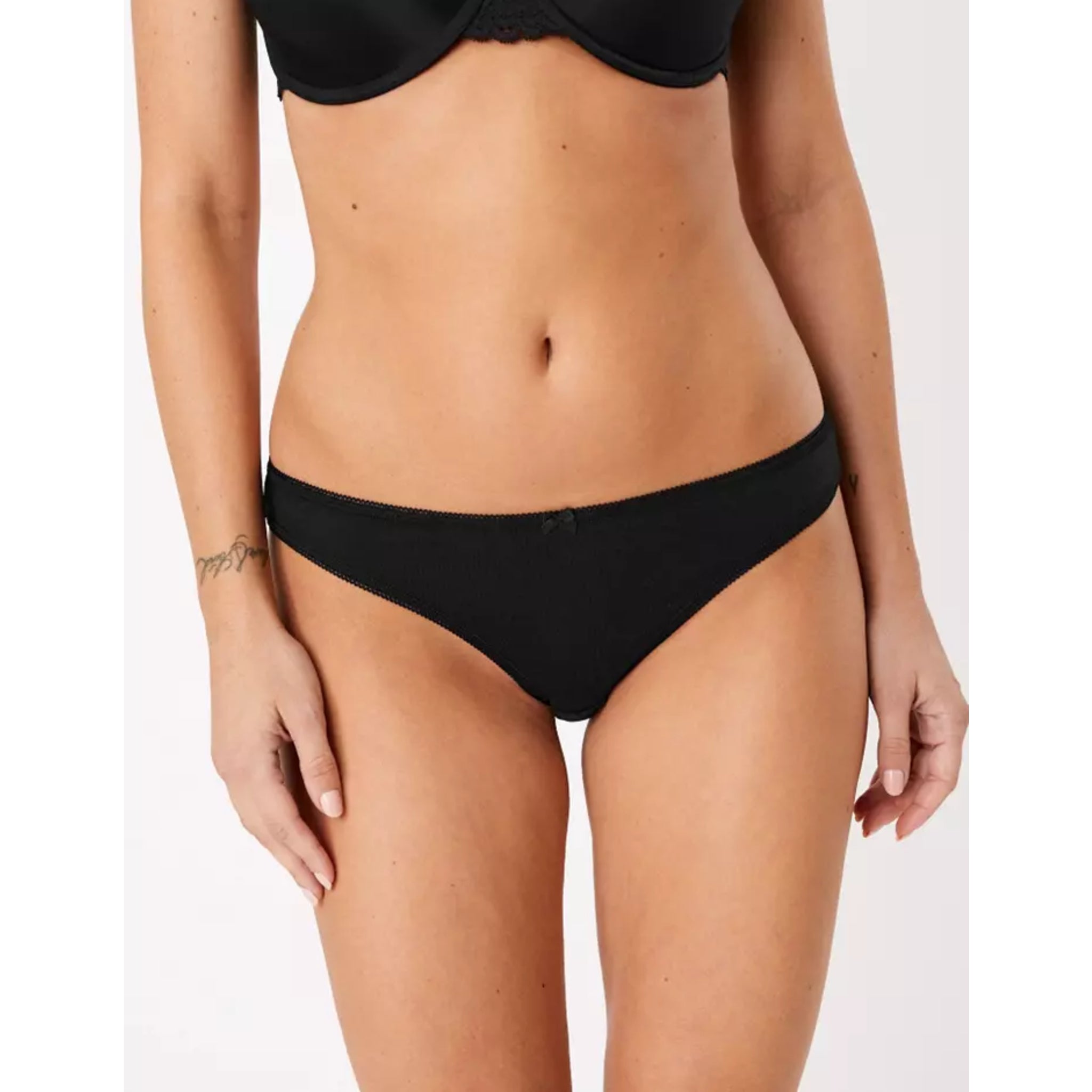 Women’s black cotton briefs underwear – ex store ladies soft everyday knickers